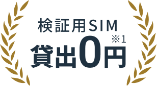 検証用SIM 貸出0円※1